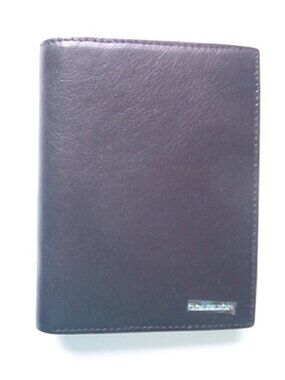 Goldlion Leather Bifold Wallet in Gift Box, Black, 12 cm x 9 cm